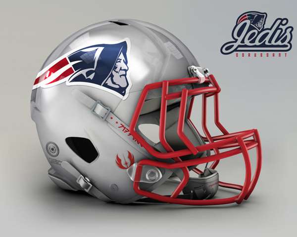 New England Patriots jedis coruscant nfl team helmet star wars costum img