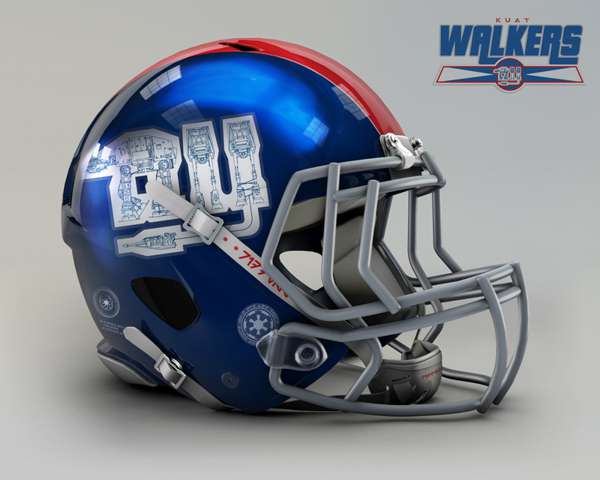 New York Giants kuat walkers nfl team helmet star wars costum img