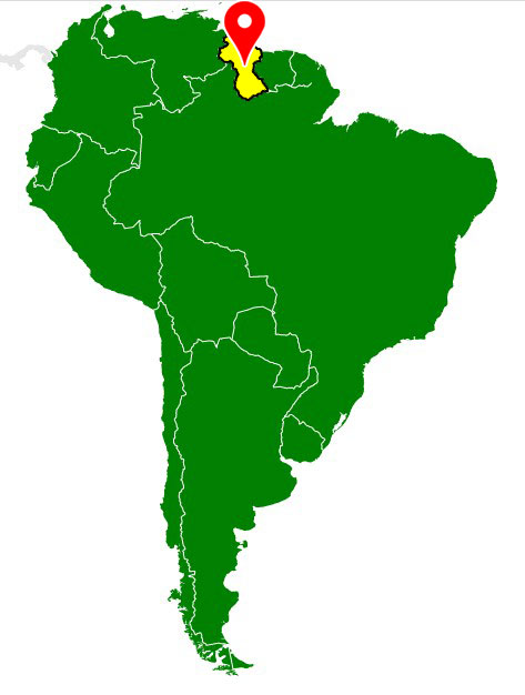 map of south america - guyana-blank-map