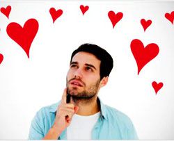 how-to-tell-if-a-girl-likes-you quiz - man thinking about love image