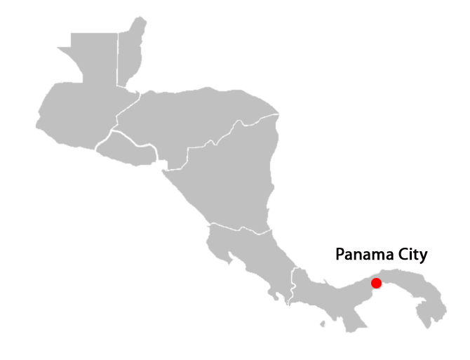 central american countries and capitals map - panama-city-blank-map