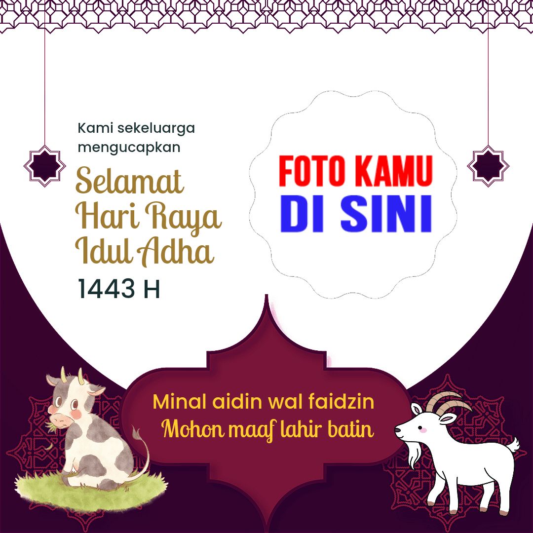 twibbon ucapan selamat Hari Raya Idul Adha 1443 H 2022 design 3 img