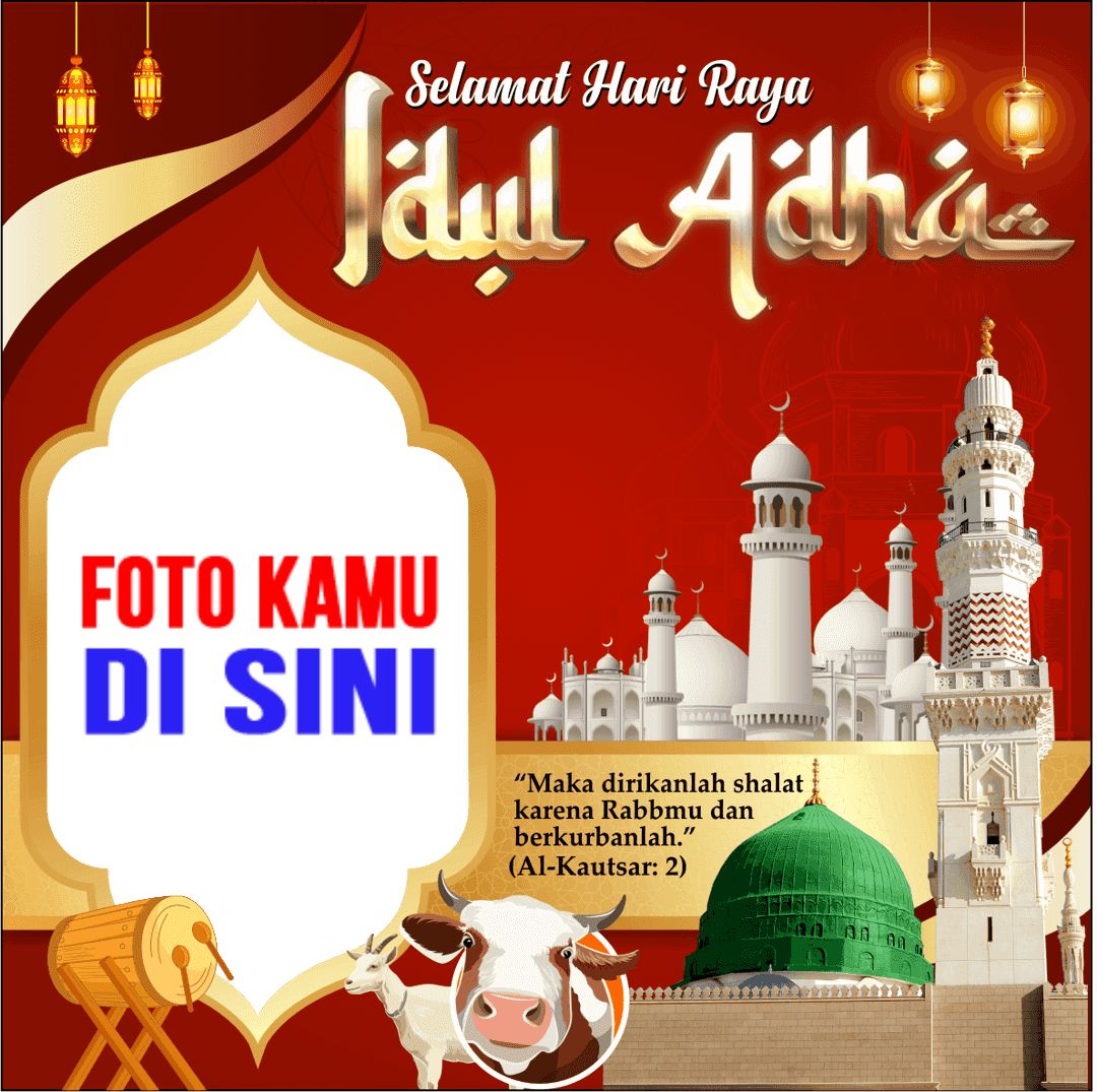 twibbon ucapan selamat Hari Raya Idul Adha 1443 H 2022 design 8 img