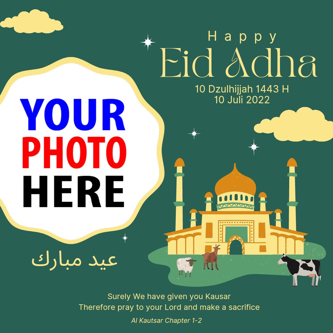 twibbon eid al adha greetings images frame design 5 img